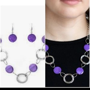 BERMUDA BLISS PURPLE NECKLACE/EARRING SET